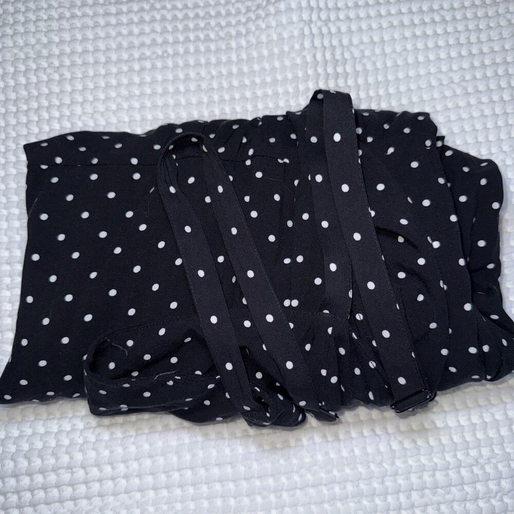 Old Navy Jumpsuit Womens 4X Black Polka Dot Sleeveless Pockets Smocked Back EUC - Picture 16 of 16